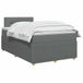 vidaXL Boxspringbed met matras, donkergrijs, 120 x 200 cm, met stoffen bekleding