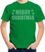 Bellatio Decorations Shoppartners Bv Glitter kerst t-shirt groen Merry Christmas glitter steentjes/ rhinestones voor kinderen - Glitter kerst shirt/ outfit XL
