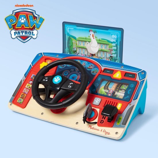 MELISSA & DOUG PAW Patrol, dashboard van hout, reddingsmissie, 4 stuks