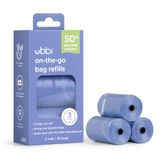 Ubbi On-the-Go navulzakken, lavendelgeurend, 3 rollen, wegwerp-afvalzakken, huisdierafvalzakken, babyluierbenodigdheden, voordeelverpakking van 36 zakken