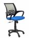 PIQUERAS Y CRESPO 312AZ Bureau- en computerstoel Gecapitonneerde zitting Netrugleuning Blauw/Zwart