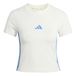 adidas ESSENTIALS 3 STRIPES SLIM BABY T-SHIRT, off white/ray blue, M