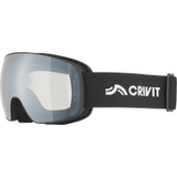 CRIVIT Lunettes de ski enfant, sans cadre (Toutes conditions météorologiques/rond, Noir)