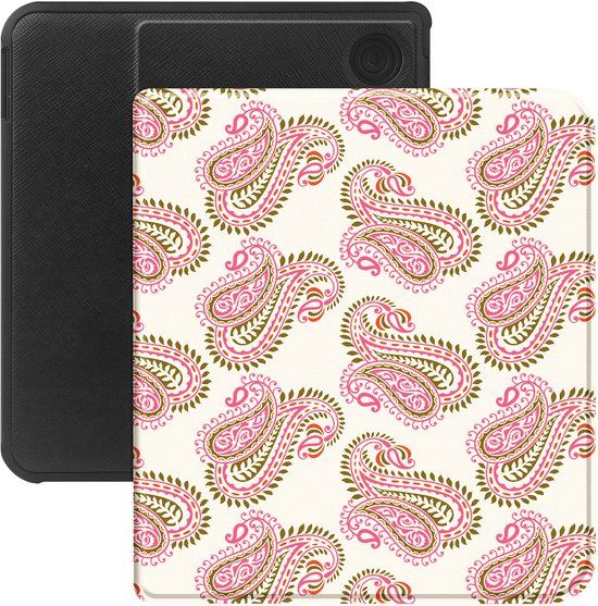 Selencia Ploonk B.V. Ereader Hoes - Geschikt voor Kobo Libra Colour - Paisley Blush