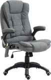 Fauteuil de massage, fauteuil de direction, fauteuil de bureau, réglable en hauteur, ergonomique, avec fonction de massage, 67x74x116-126cm (gris foncé)