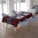 Bonamaison Tafelkleed, Anti-Mold, Sneldrogend, Waterdicht, 100% Polyester Tafellaken, rood Zwart, 140 x 200 Cm