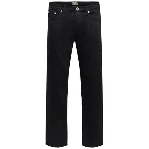 ONLY & SONS ONSEDGE straight leg jeans - zwart
