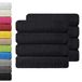 NatureMark Badstof handdoeken, set van 8, 50 x 100 cm, zwart, 100% katoen
