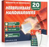 Bramble – 40 Herbruikbare Handwarmers (20 Paar) – 8 Uur Warmte (10 Dagen Gebruik) – Voor Handschoenen, Fietsen & Golf
