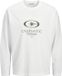 Jack & Jones T-shirt Jcobarbarron Print Ls Tee Styd 12318058 Bright White Homme Taille - XL