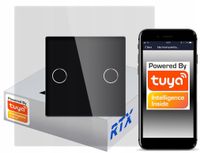 RTX SH Aanstukschakelaar Noir, 2-voudig, ZigBee, TUYA