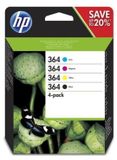 HP 364 inktpatronen, multipack met 4 kleuren, origineel