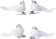Decoris Vogeltjes - 12 stuks - Glitter Wit - Kunststof - 5 cm - Op Clip