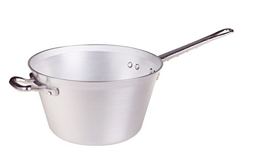 Pentole Agnelli Polenta Pot in Aluminium met RVS Handvat (zilver)