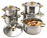 Set de 10 casseroles en acier inoxydable