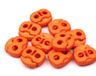 cyclingcolors 10 x eindstoppers, 20 x 20 mm, rond, kunststof, stopper, trekkoord, verstelbare sluiting, elastisch koord, schoenen, rugzakken, tent, camping, oranje