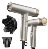 Merkloos Professionele haardroger - Ionen föhn - 1500 W - Diffuser - 110.000 tpm - Zilver