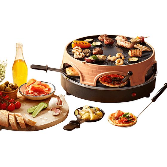 Emerio PO-113255.4 Raclette Grill - 6 Persoons - Zwart/Bruin