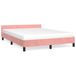 VidaXL Cadre de lit avec tête de lit sans matelas 140x190 cm velours rose