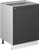 Vicco Keukenonderkast Fame-Line, Anthrazit-Gold Landhaus/Wit, 60 cm 1 deur zonder werkblad