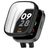 Wigento Xiaomi Redmi Watch3 Volledig afgedekte, elektrovergulde horlogekast in zwarte kleur
