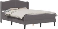 vidaXL Bedframe met hoofdeinde Grijs 120 x 190 cm Kunstleer