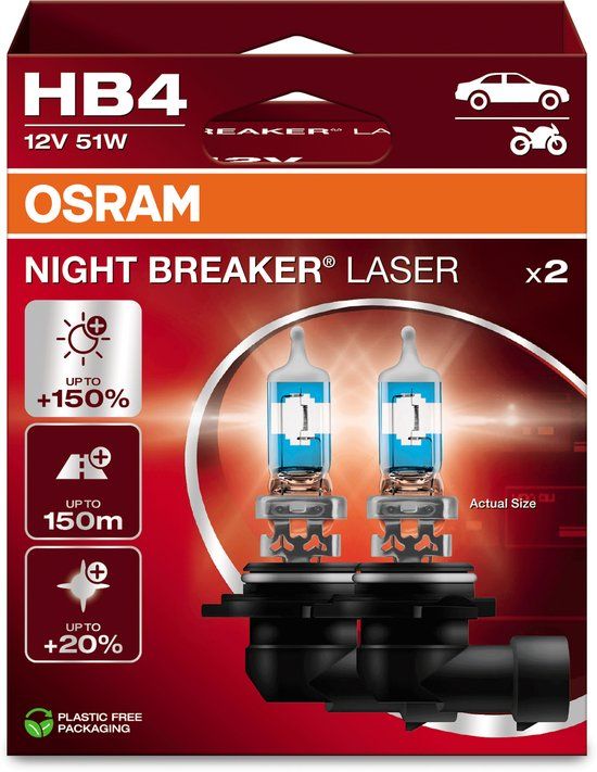 Osram Night Breaker Laser HB4 Halogeenlamp