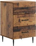 vidaXL Nachtkastje Oud hout 43 x 41 x 66,5 cm Bewerkt hout