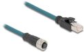 Delock M12 8-pins A-gecodeerd (v) - RJ45 (m) kabel réseau industriel | CAT5e | PUR | 0,50 mètre