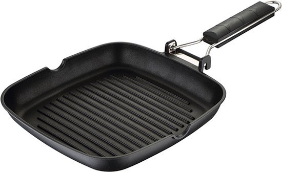 Bergner Grillpan met Inklapbaar Handvat