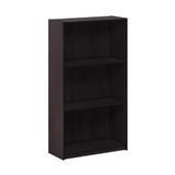 Furinno Basic boekenkast met 3 vakken, opbergrek, hout, donker walnoot, 23,5 x 55,25 x 100,33 cm