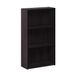 Furinno Basic boekenkast met 3 vakken, opbergrek, hout, donker walnoot, 23,5 x 55,25 x 100,33 cm