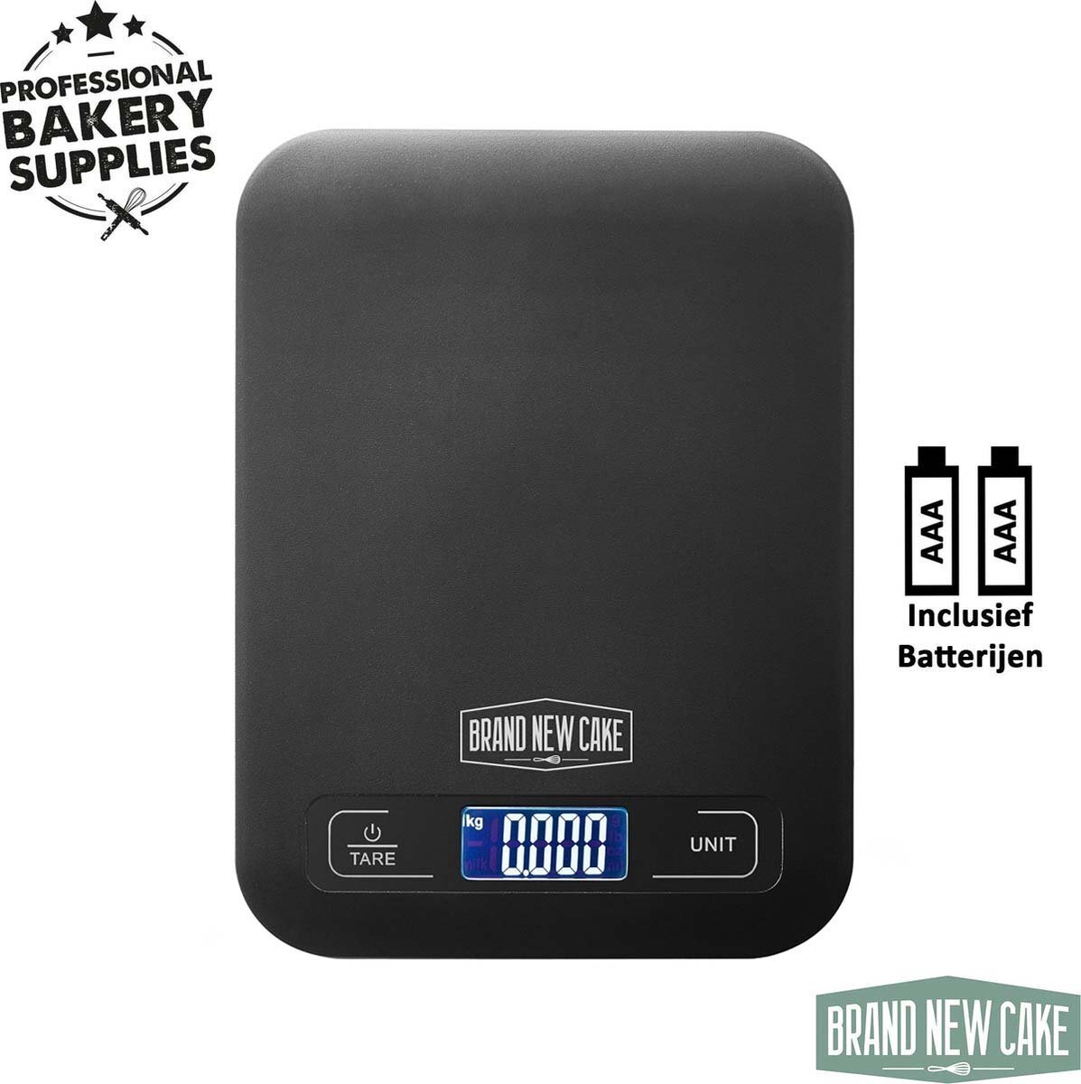 BrandNewCake BrandNewCake® Keukenweegschaal - Tot 5kg - Zwart