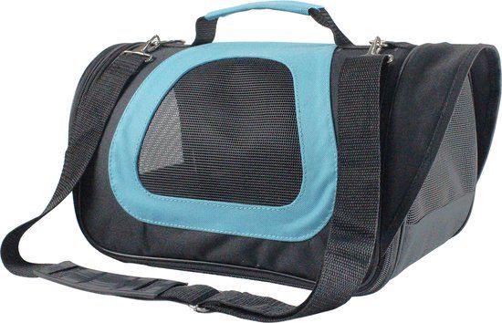 Nobleza Draagtas voor katten - Blauw - Maat M - 40x23x24 cm