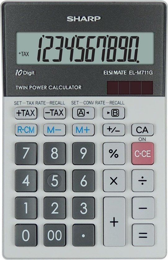 Sharp EL-M711GGY Bureaurekenmachine - Zwart