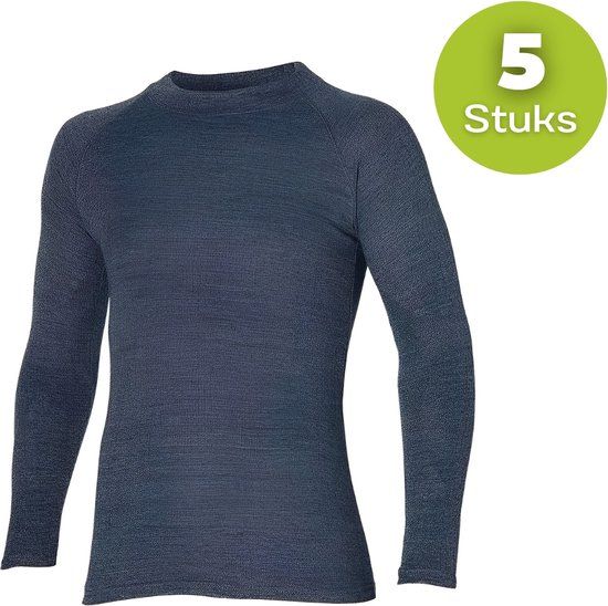 Heatkeeper Thermo Thermoshirt - Heren - Antraciet - XXL - Set van 5