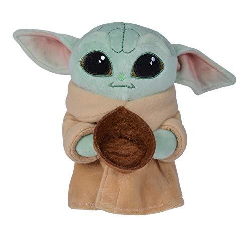 simba Toys Disney Baby Yoda Serie The Mandalorian van Star Wars, inclusief 3 accessoires, kikker, bal of kom, 100% origineel, voor alle leeftijden, 17 cm