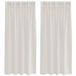 vidaXL - Voile - Gordijn - 2 st - Crème - 175 x 140 cm - Polyester