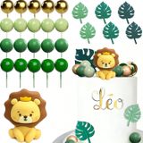 Jungle Décoration de Gâteau DIY - Lot de 27