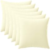 vidaXL Kussensloop 6 stuks HEERLEN Crèmekleurig 40 x 40 cm Polyester