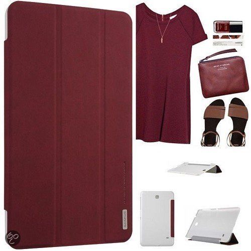 BASEUS Galaxy Tab4 8.0 Grace Leather Folio Case Cover Hoesje rood