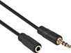 Allteq Jack verlengkabel 3.5 mm Male to Female Zwart 1 meter
