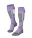 FALKE Chaussettes de ski pour femme SK4 Advanced W Kh laine matériau fonctionnel chaud fin 1 paire, Violet Light Lilac 6819, 39-40