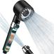 Merkloos / Sans marque Douchekop met filter hogedruk handdouche - 3 + 1 straalsoorten - 15 m slang - 15 lagen tegen hard water - zwart