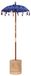 Syfax Balinese parasol met basis Blauw 95 x 95 x 260 cm