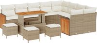 vidaXL Tuinbank Set Beige en Crèmewit