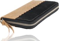 4 East Discountershop B.V. Portemonnee Dames met Ritssluiting - Echt Leer - Bruin - 20x10x2.5cm - 12 Creditcardhouders - RFID