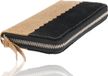 4 East Discountershop B.V. Portemonnee Dames met Ritssluiting - Echt Leer - Bruin - 20x10x2.5cm - 12 Creditcardhouders - RFID