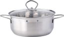 Lifetime Cooking Kookpan met Glas Deksel 20cm 2.8L Zilver Aluminium