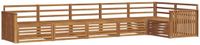 vidaXL Acacia Hout Hoekbank Set 6 Zitplaatsen Naturel